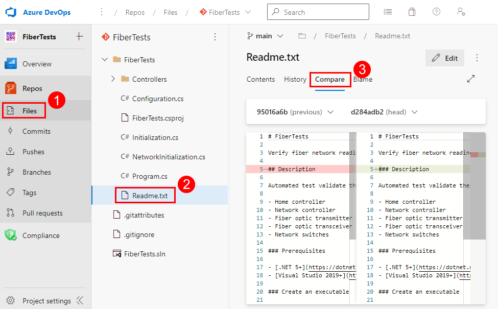Azure Repos UI