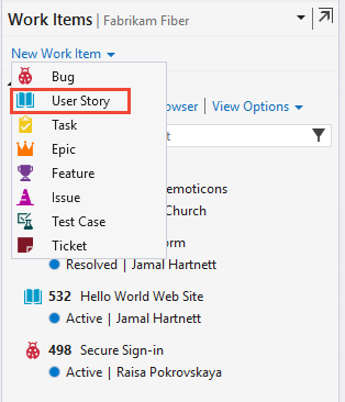 Work Items in Azure Boards